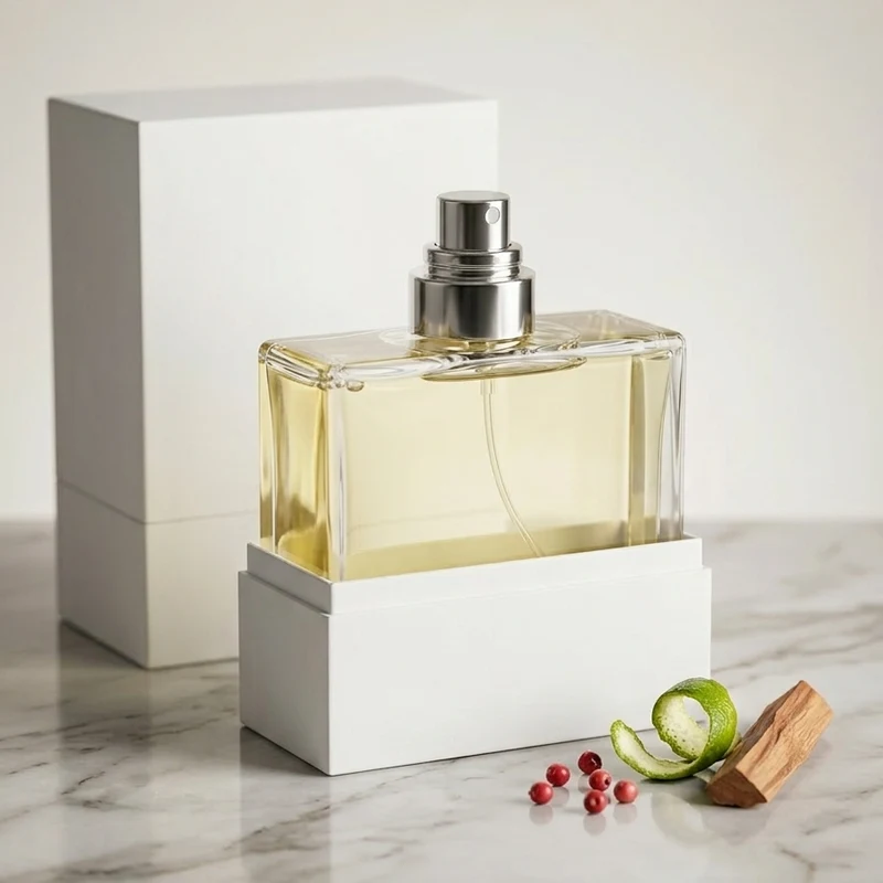 Frasco de perfume Essence Verde Aura
