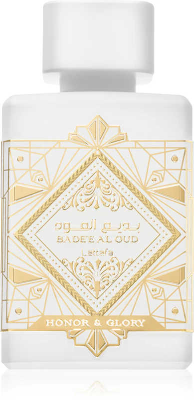 Envase original de Lattafa Honor & Glory