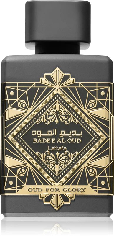 Envase original de Lattafa Oud for Glory